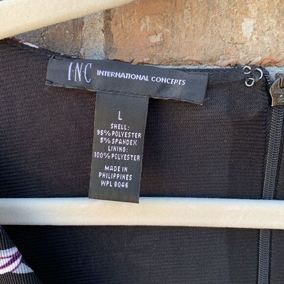 Take 50% OFF- INC International Concepts Floral Dress with Bishop Sleeves,Size-L - Picture 5 of 10